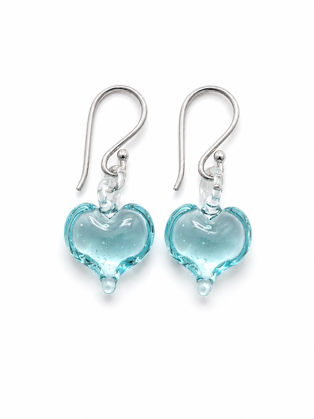 Glass Heart Necklace & Earring Set