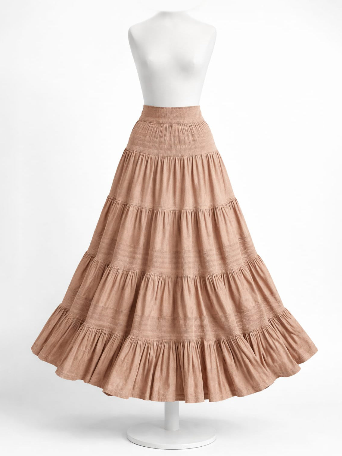 JIKI Monte Carlo Creations Suede Maxi Skirt