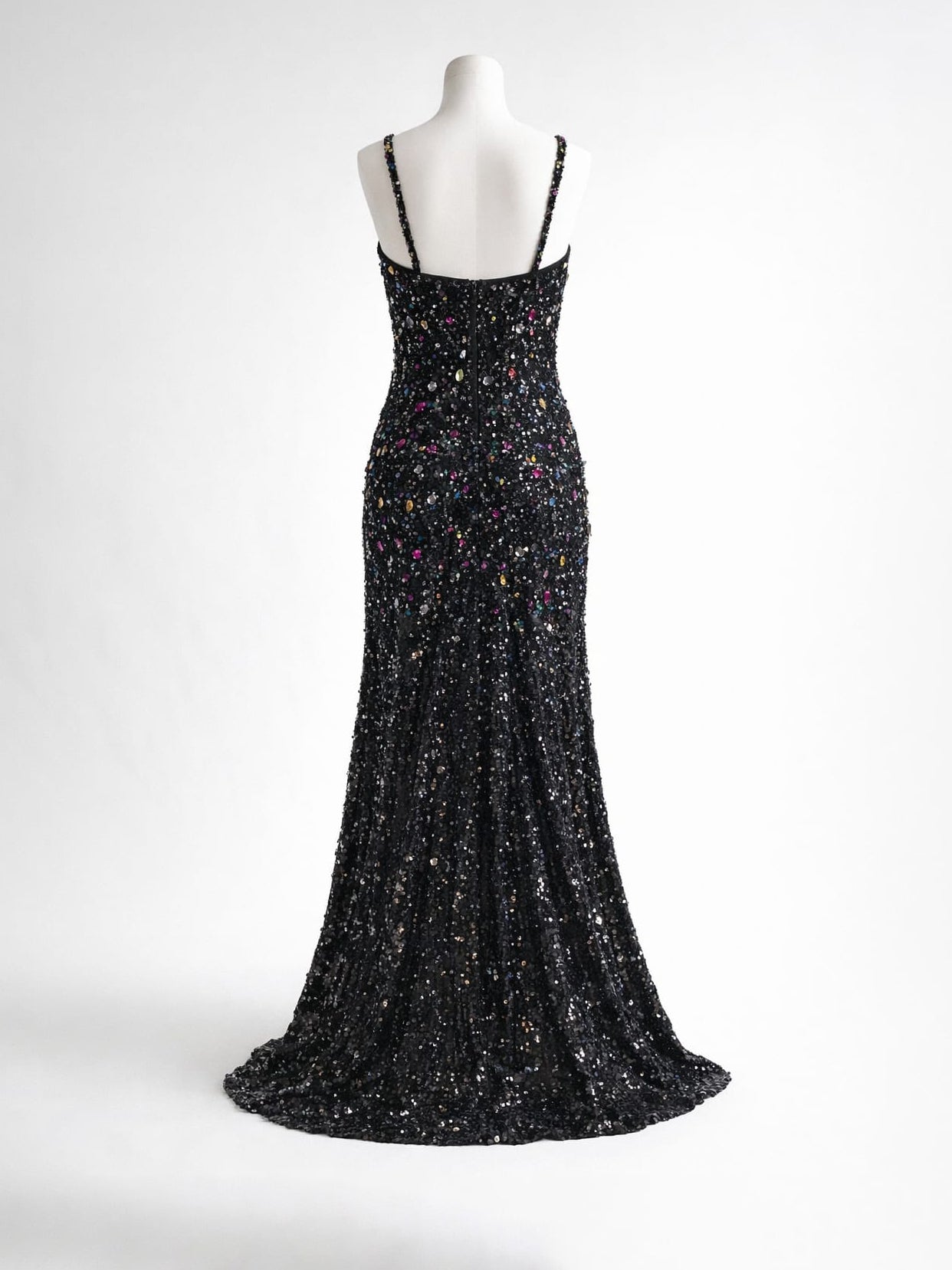 Black Dress with Multi-coloured gems