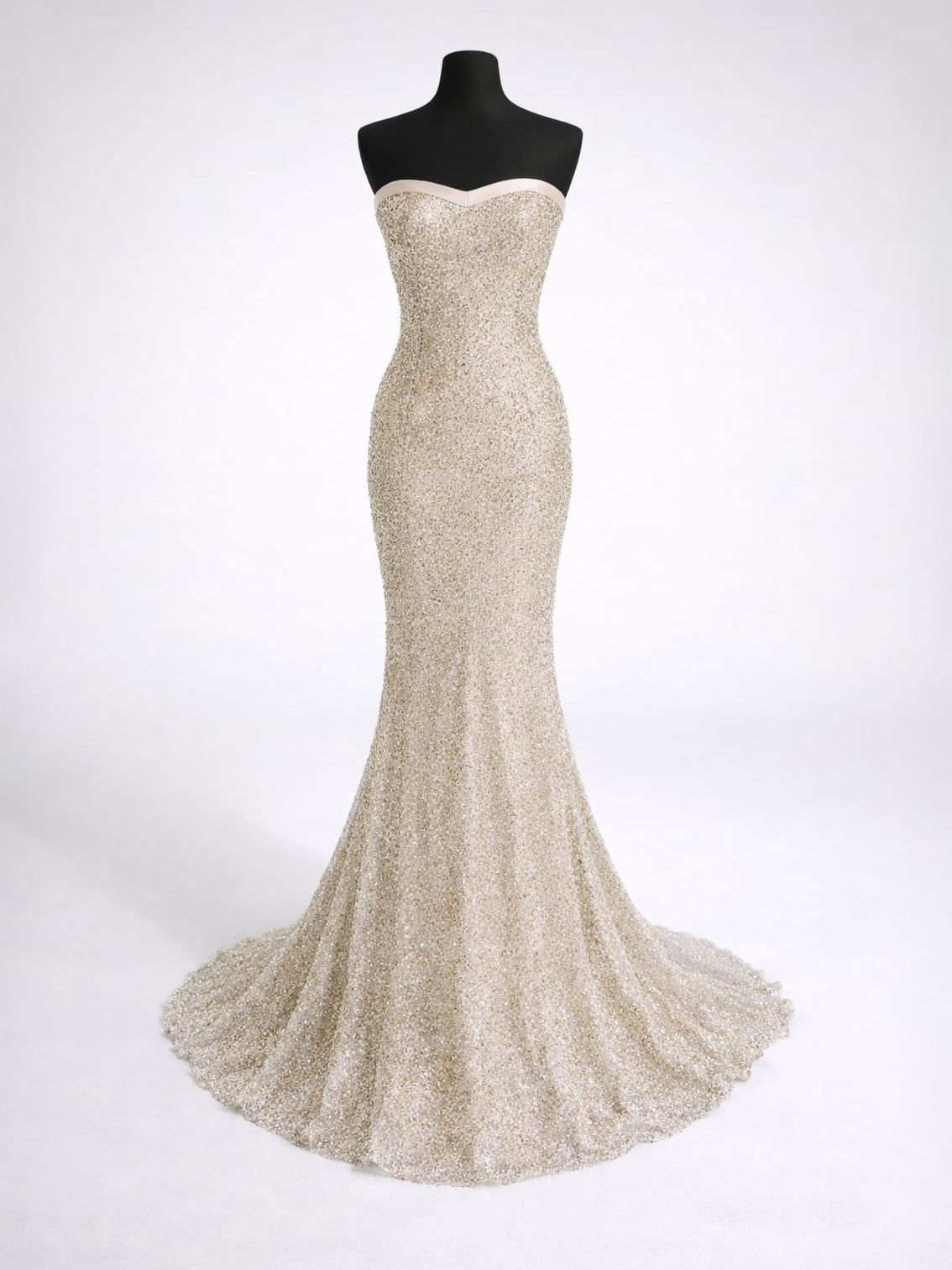 Gold Sequin Evening Dress