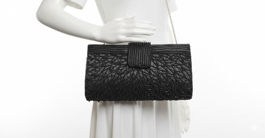 Black Beaded Evening Handbag