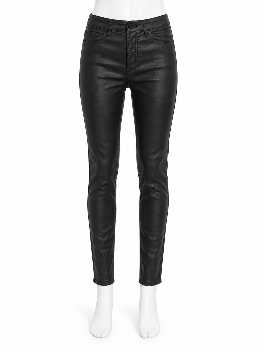 Quiz leather look high waist skinny jean