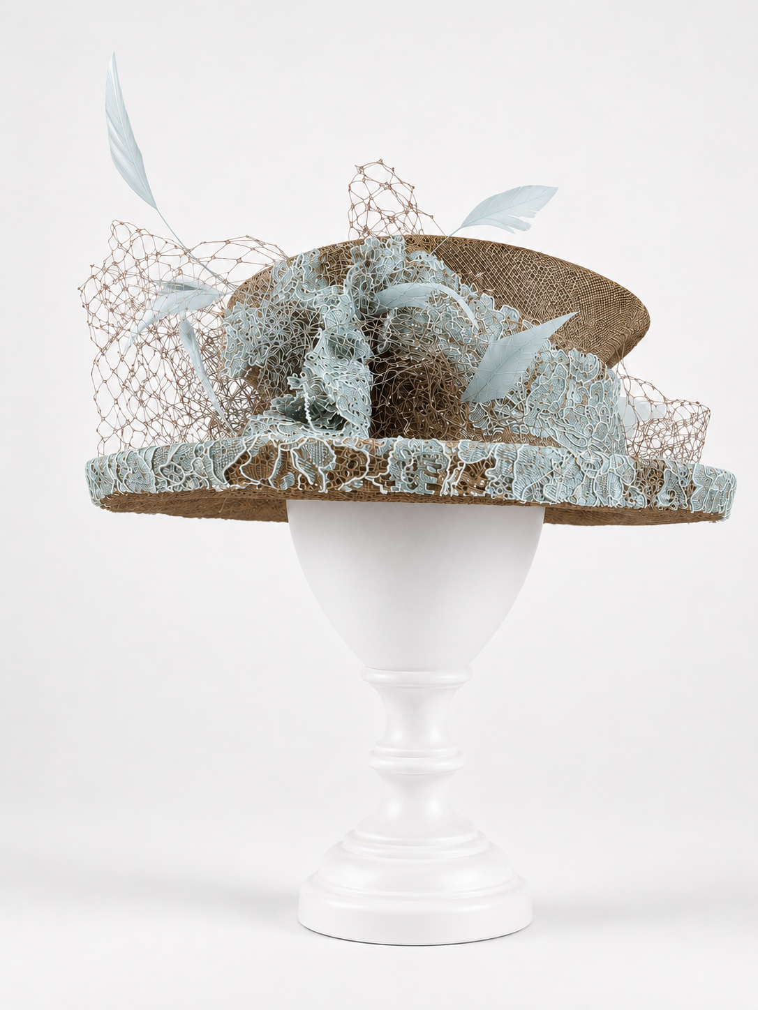 Lace & feather Occasion Hat