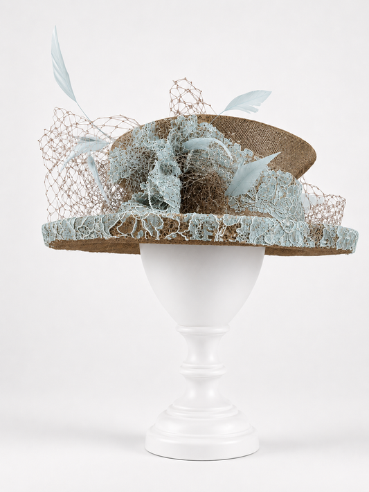 Lace & feather Occasion Hat