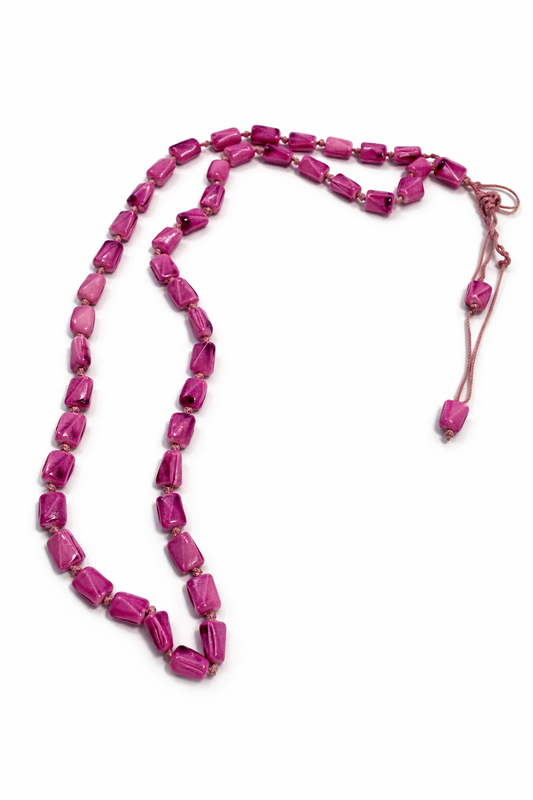 Pink Bead Long Necklace
