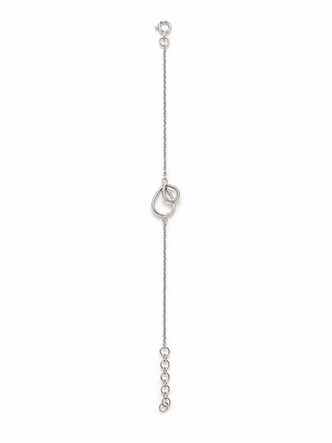 Olive Rose Double Anello Silver Bracelet