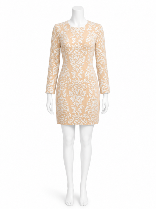 TFNC London nude and white sequin dress