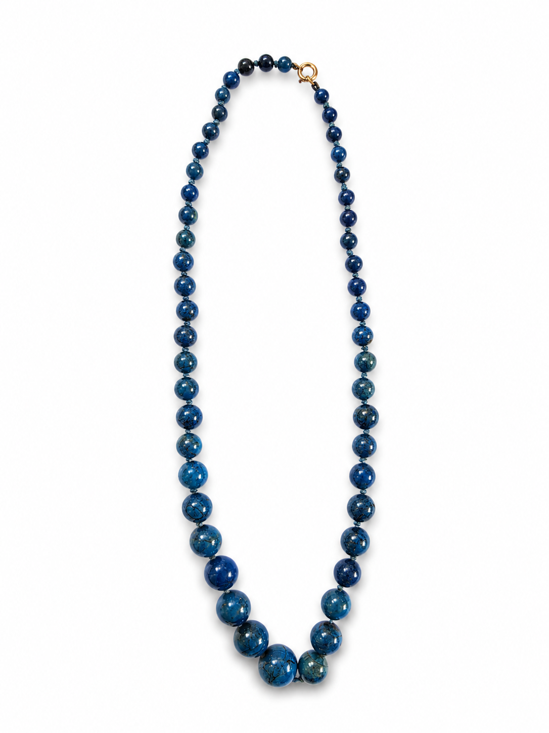 Blue bead necklace