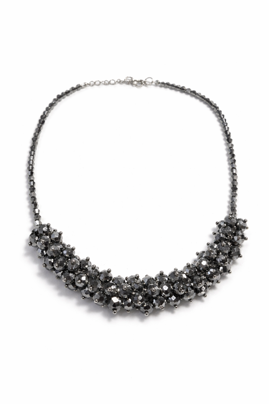 Silver & Grey Beaded Necklace