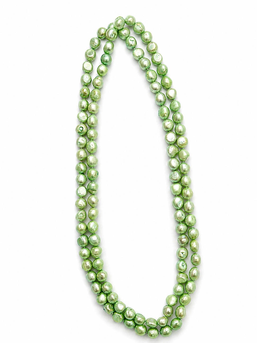 Unique green bead necklace/