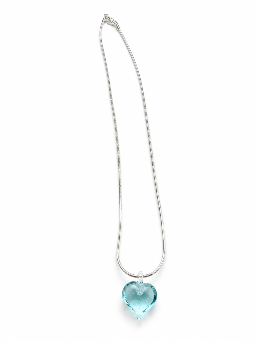 Glass Heart Necklace & Earring Set