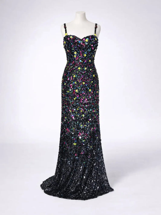 Black Dress with Multi-coloured gems