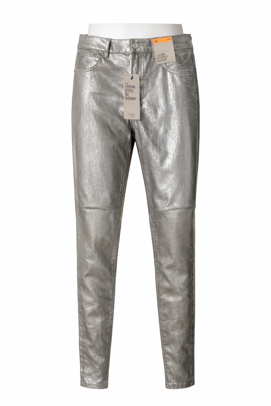 Metallic Effect Coated Jeggings