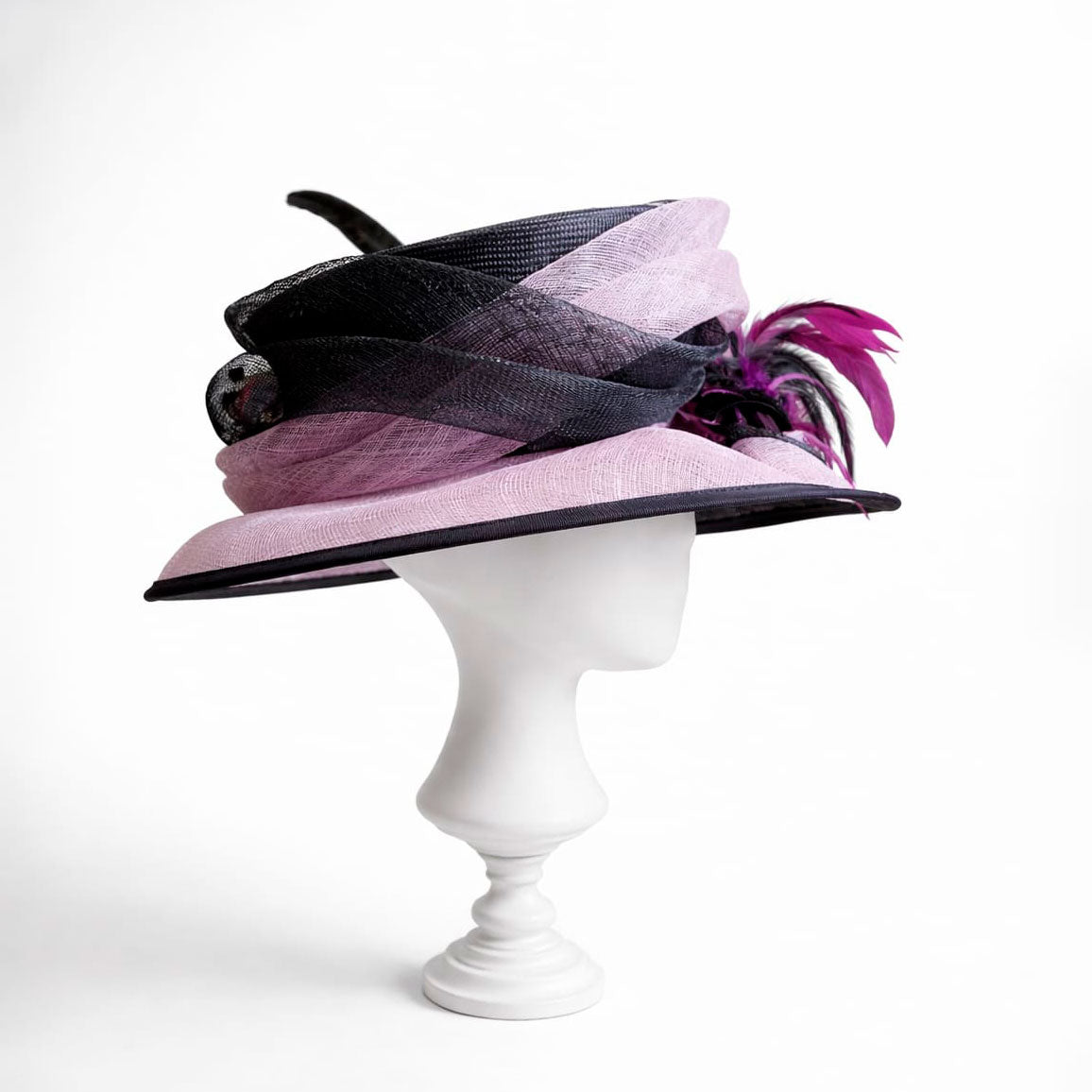 Pink and Black Occasion Hat