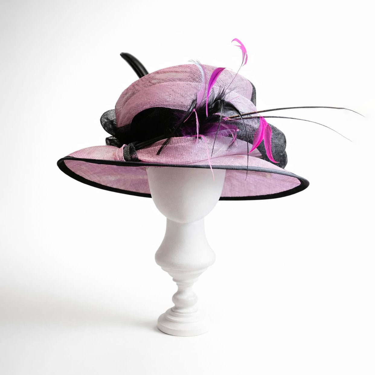 Pink and Black Occasion Hat