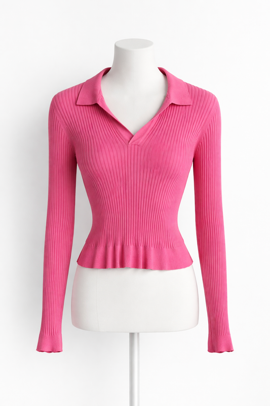 Pink Collared Top